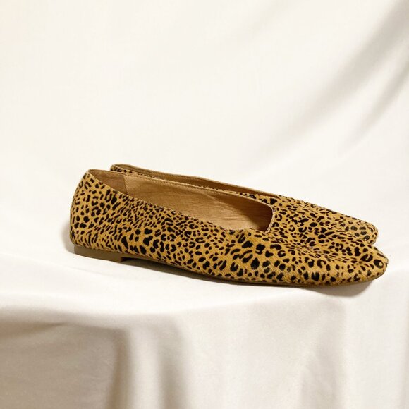 Madewell The Cory Flat in Leopard Calf Hair Size 8 - Picture 3 of 9